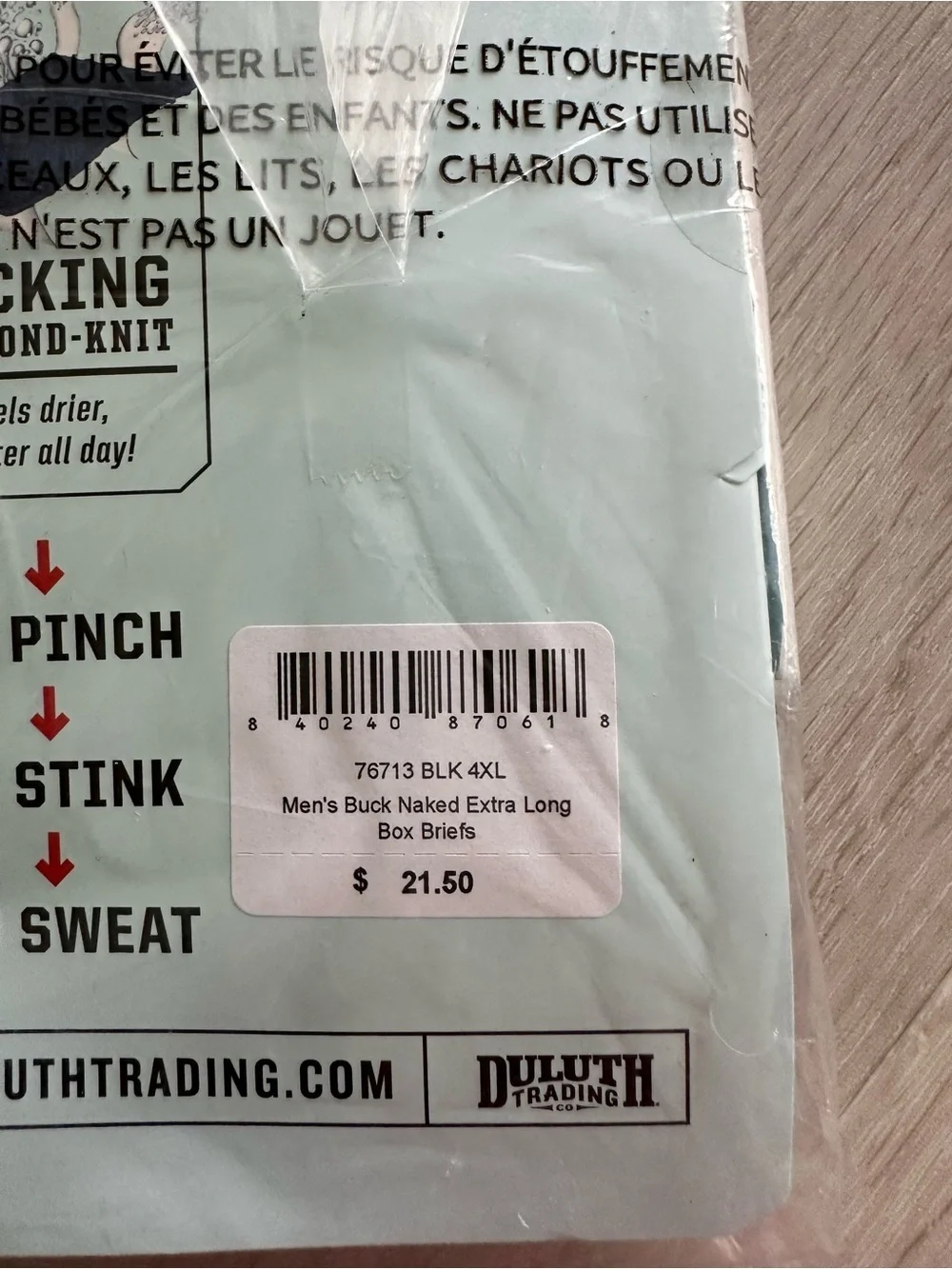 Duluth Trading Co buck naked